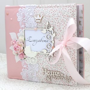 Работа Нежный скрапальбом для девочки на 1 годик