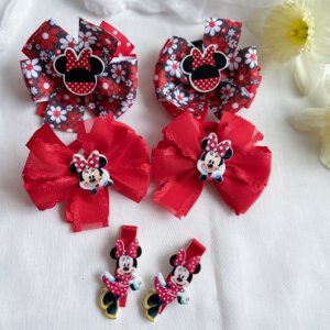 Работа Бантики- резинки и заколки мини маус 3