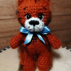 Работа Игрушка Тигрёнок вязаный крючком 