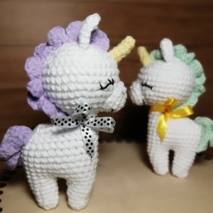 Работа Единорожка игрушка для фотосессии новорождённых 