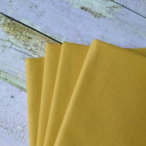 Работа Ткань хлопок для рукоделия тусклая горчица