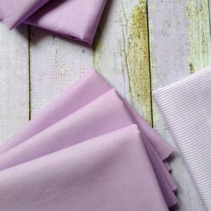 Работа Ткань хлопок для рукоделия  лаванда
