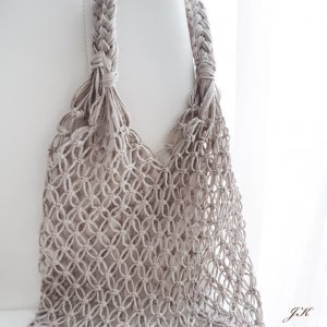 Работа Сумочка-авоська макраме