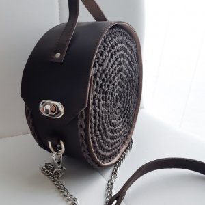 Робота Кругла сумочка "Бохо" коричнева