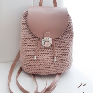Робота Рюкзак з класичним візерунком рожева пудра