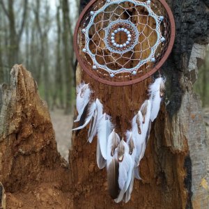 Робота Великий коричневий ловець снів. Декор для дому. подарунок