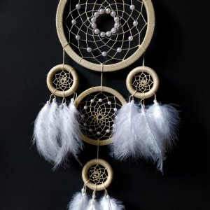 Робота Бежевий Ловець снів. Декор для дому. Подарунок. амулет