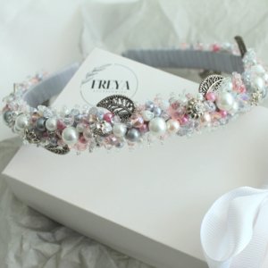 Робота Обруч "Шебі шик" срібні листочки