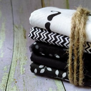 Робота Набір тканини для рукоділля Чорно-білий