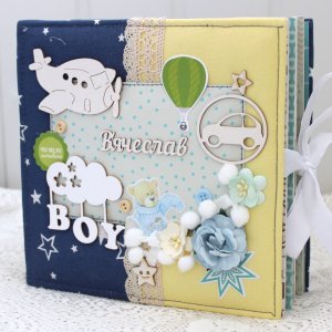 Робота Скрап альбом для малюка,альбом для хлопчика на рік