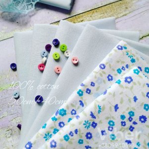 Работа Ткань хлопок однотонный светло-голубой