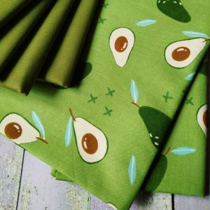 Работа Ткань хлопок для рукоделия авокадо 