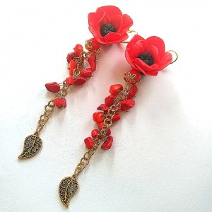 Робота Довгі сережки з маками