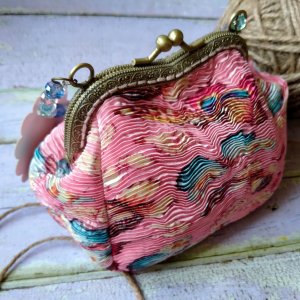 Робота Текстильна сумочка з кришталевою ручкою