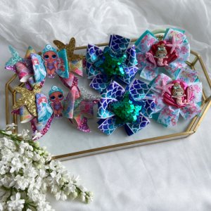 Робота Набір бантики- резинки в садік ,бантики русалка 2