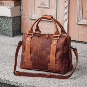 Робота Шкіряний чоловічий саквояж, Ділова чоловіча сумка