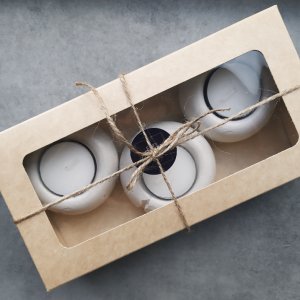 Работа Набор подсвечников из бетона в стиле лофт loft