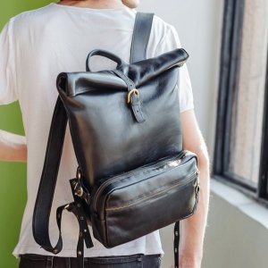 Робота Стильний Шкіряний Рюкзак Зі З'ємною Сумкою
