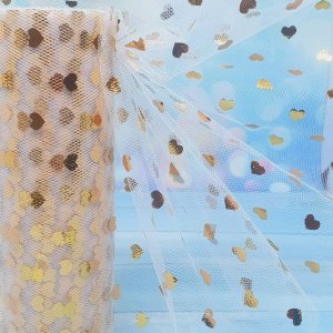 Робота Фатин білий з золотими сердечками