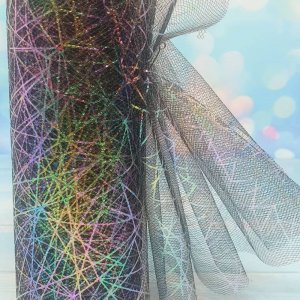 Робота Фатин чорний з блискучою павутинкою