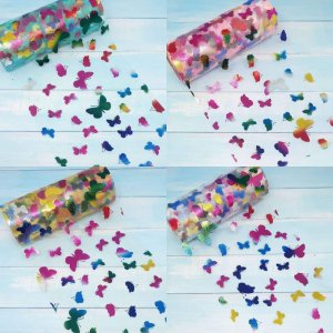 Робота Фатин з метеликами рожевий, білий, золотий і бірюза