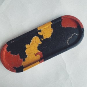 Работа Декоративное блюдо из бетона 