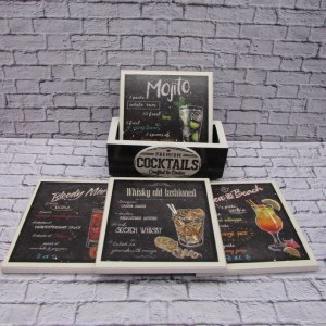 Работа Комплект подставок под чашки,стаканы Премиум коктейли