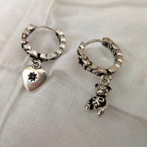 Работа Серьги асимметричные серебряные