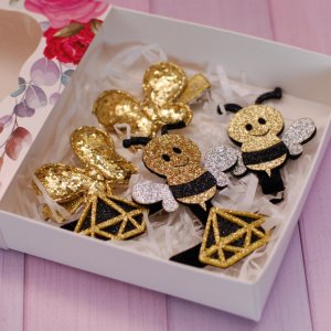 Работа Набор украшений для девочки черно-золотой 