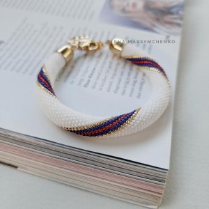 Работа Браслет из японского бисера "Sport-shic"