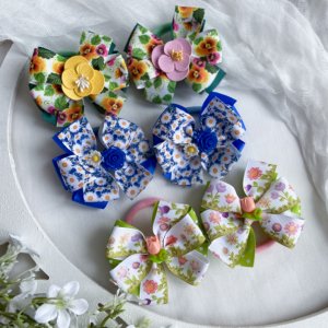 Робота Набір бантики- резинки в садік ,бантики в школу квіти 3