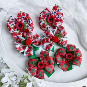 Работа Набор бантики- резинки в садик, бантики в школу маки 2