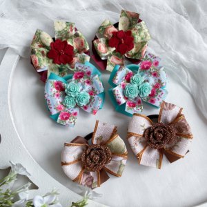 Робота Набір бантики- резинки в садік ,бантики в школу квіти 4