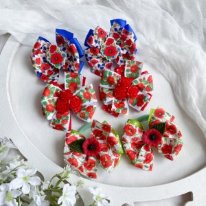 Робота Набір бантики- резинки в садік ,бантики в школу квіти 6