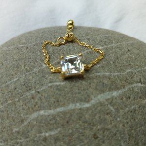 Работа Кольцо серебряная с цирконием