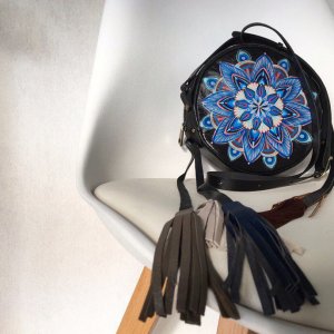 Робота Маленька Кругла Сумка З Ручним Розписом Мандала