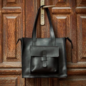 Работа Женская сумка на длинных ручках, Кожаная сумка 