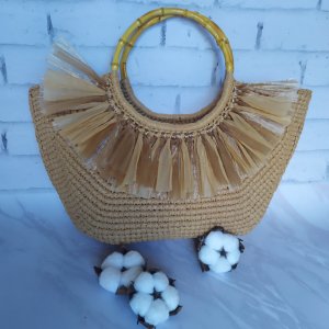 Робота Сумка - корзина з рафії "Клеопатра"