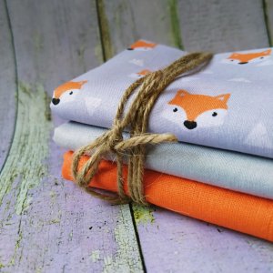 Работа Набор ткани для рукоделия из 3 шт. Лисички