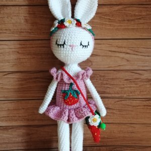 Работа Игрушка зайка Ягодка, игрушка для девочки