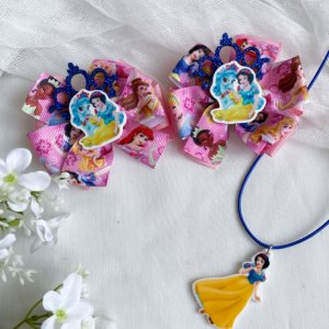 Робота Набір бантики і кулон- резинки в садік ,в школу білосніжка