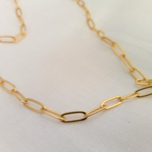 Работа Цепочка золотого цвета (серебро)