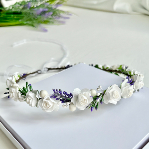 Работа Белый лавандовый венчик