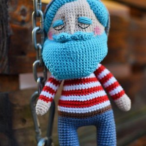 Робота В'язана іграшка лялька хлопчик "Хіпстер", подарунок подрузі