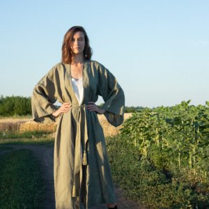 Робота  Кімоно з льону довге 