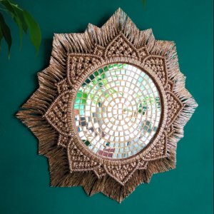 Работа Золотое солнце макраме