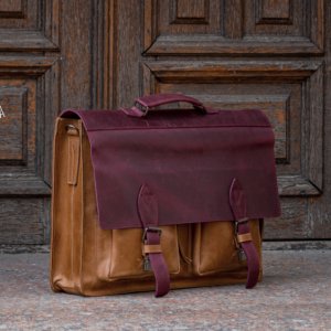 Работа Кожаный портфель для документов, Сумка для ноутбука  