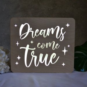 Робота Нічник з дерева - Dreams come true
