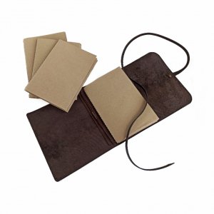 Работа Кожаный блокнот на резинке