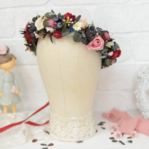 Робота Вінок з стабіліз.евкаліпта і трояндами